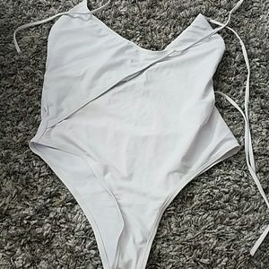White tie one piece